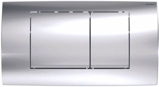 GEBERIT TWINLINE 30 BEDIENINGSPLAAT TWINLINE 30 DF FRONTBEDIEND 34X18.5CM T.B.V. SIGMA INBOUWRESERVOIR 8 EN 12CM GLANS VERCHR./MAT VERCHR./GLANS VERCHR. 115899KH1 