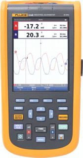 FLUKE 124B INDUSTRIELE SCOPEMETER HANDHELD OSCLILLOSCOOP (40 MHZ) INCL. 10:1 SPANNINGSMEETPROBE