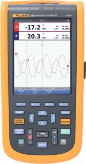 FLUKE 124B/S INDUSTRIELE SCOPEMETER HANDHELD OSCLILLOSCOOP (40 MHZ) INCL. 10:1 SPANNINGSMEETPROBE 