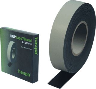 HAUPA ZELFKLEVENDE TAPE CAOUTSCHOUC ONGEVULKANISE GRIJS (BXL) 19MMX9M UV-BESTENDIG DIKTE 0.76MM ISOLEREND ZELFLASSEND/AMALGAMEREND