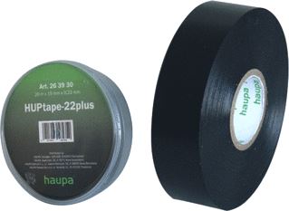 HAUPA ZELFKLEVENDE TAPE RUBBER ZWART (BXL) 19MMX20M UV-BESTENDIG DIKTE 0.215MM ISOLEREND