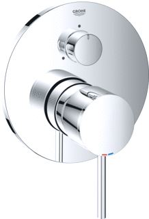 GROHE ATRIO NEW MENGRAAN OPBOUWDEEL 3-WEG CHROOM (ALLEEN VOOR 35 600 000) 