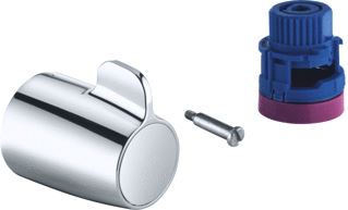 GROHE AFSLUITKNOP / SHUT-OFF AQUADIMMERGREEP CHROOM (VOOR GROHTHERM SPECIALE THERMOSTATISCHE BADMENGSET (MET AQUADIMMER)) 