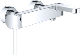 GROHE PLUS BADMENGKRAAN WAND EENGREEPS 2-GATS OMSTELINRICHTING 150+/-15MM HART 189MM UITLOOP VAST CHROOM