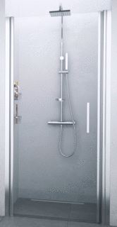 NOVELLINI GIADA 1B DOUCHEDEUR IN NIS DRAAIDEUR LINKS 1950 X 780MM (HXB) PROFIEL WIT 6MM GLAS HELDER 