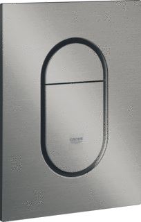 GROHE ARENA COSMOPOLITAN S BEDIENINGSPLAAT MECHANISCH TWEEKNOPS 172 X 130MM (LXB) KUNSTSTOF HARD GRAPHITE GEBORSTELD