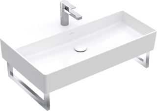 VILLEROY & BOCH MEMENTO 2.0 WASTAFEL HOEKIG 3-GATS DOORGESTOKEN OVERLOOP WAND 470 X 800MM (DXB) WIT ALPINE KERAMIEKPLUS