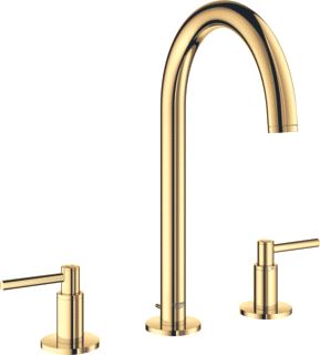 GROHE ATRIO WASTAFELMENGKRAAN M-SIZE TREKWASTE EENGREEPS 3-GATS 166MM UITLOOP 291MM HOOGTE DRAAIBAAR COOL SUNRISE 