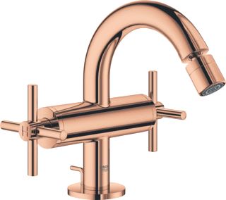 GROHE ATRIO BIDETMENGKRAAN M-SIZE TREKWASTE TWEEGREEPS (KRUIS) 126MM C-UITLOOP 167MM HOOGTE VAST WARM SUNSET 