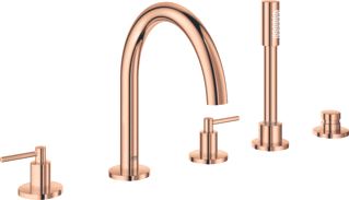 GROHE ATRIO BADRANDCOMBINATIE TWEEGREEPS 5-GATS HANDDOUCHE. 2000MM SLANG 230MM UITLOOP 279MM HOOGTE WARM SUNSET 