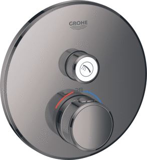 GROHE GROHTHERM SMARTCONTROL OPBOUWDEEL DOUCHETHERMOSTAATKRAAN ROND EENGREEPS 1-GATS HARD GRAPHITE