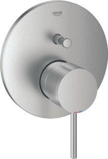 GROHE ATRIO NEW OPBOUWDEEL BADMENGKRAAN EENGREEPS 1-GATS 2-WEG OMSTELINRICHTING SUPERSTEEL 