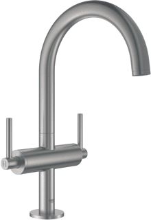 GROHE ATRIO NEW WASTAFELMENGKRAAN L-SIZE PO WASTE TWEEGREEPS 1-GATS 303MM HOOGTE 166MM UITLOOP DRAAIBAAR SUPERSTEEL 