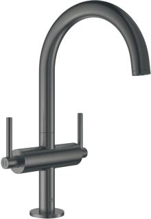 GROHE ATRIO NEW WASTAFELMENGKRAAN L-SIZE PO WASTE TWEEGREEPS 1-GATS 303MM HOOGTE 166MM UITLOOP DRAAIBAAR HARD GRAPHITE GEB 