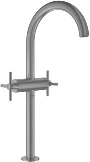 GROHE ATRIO NEW WASTAFELMENGKRAAN XL-SIZE PO WASTE TWEEGREEPS KRUIS 1-GATS 420MM HOOGTE 180MM UITLOOP DRAAIBAAR SUPERSTEEL 