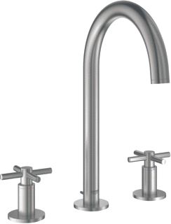 GROHE ATRIO NEW WASTAFELMENGKRAAN M-SIZE TREKWASTE TWEEGREEPS KRUIS 3-GATS 291MM HOOGTE 166MM UITLOOP DRAAIBAAR SUPERSTEEL 