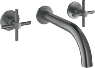 GROHE ATRIO NEW INBOUWMENGKRAAN AFBOUWDEEL S-SIZE WAND TWEEGREEPS KRUIS 3-GATS G1/2 180MM UITLOOP VAST HARD GRAPHITE GEB 