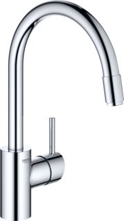 GROHE CONCETTO KEUKENMENGKRAAN EENGREEPS MOUSSEUR UITTREKBAAR 361MM HOOGTE 215MM VOORSPRONG UITLOOP HOOG DRAAIBAAR CHROOM