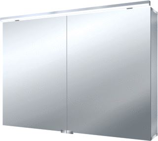 EMCO ASIS PURE SPIEGELKAST MET 2 DEUREN MET LED VERLICHTING BOVEN EN ONDER 100X72.8X15.3CM 