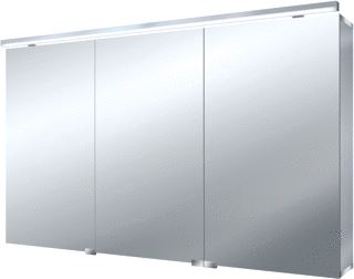 EMCO ASIS PURE SPIEGELKAST MET 3 DEUREN MET LED VERLICHTING BOVEN EN ONDER 120X72.8X15.3CM 