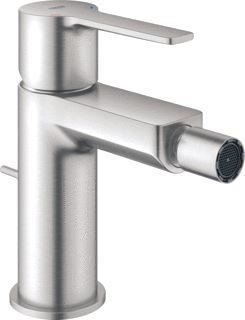 GROHE LINEARE NEW BIDETMENGKRAAN S-SIZE TREKWASTE EENGREEPS 1-GATS 145MM HOOGTE 114MM UITLOOP VAST SUPERSTEEL 