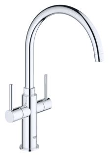 GROHE AMBI COSMOPOLITAN KEUKENMENGKRAAN TWEEGREEPS 382MM HOOGTE 223MM UITLOOP HOOG DRAAIBAAR CHROOM 