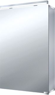 EMCO ASIS PURE SPIEGELKAST MET 1 DEUR MET LED VERLICHTING 50X72.8X15.3CM ALUMINIUM 