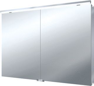 EMCO ASIS FLAT SPIEGELKAST MET 2 DEUREN MET LED VERLICHTING 100X72.8X11.3CM ALUMINIUM 