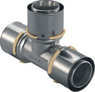 UPONOR MLC T-STUK 40MM X 40MM X 40MM MESSING (PERS X PERS X PERS) 