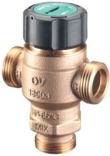 OVENTROP BRAWA-MIX THERMOSTATISCHE MENGKRAAN DN32 11/2BU 30-65°C BLOKKEERBAAR 