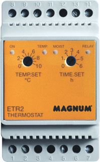 MAGNUM ETR-2 DIN RAIL THERMOSTAAT TEMPERATUUR / VOCHT 1 X 16A 230 VOLT 