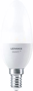 LEDVANCE SMART+ ZIGBEE LED-LAMP KAARS E14 5W 470LM 2700K 44MA STRALING 200GRADEN FROST DIMBAAR WIT IP20 DXL 38X114MM 