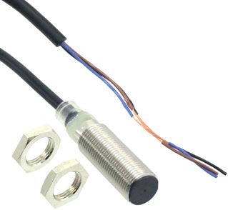 OMRON E2B INDUCTIEVE BENADERINGSSCHAKELAAR M12-KORT V-MESSING AFGESCHERMD DET.AFST. 2MM 12-24VDC PNP NO 2 MT KABEL 3-DRAAD