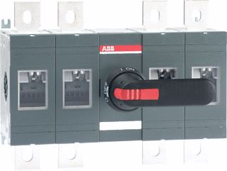 ABB LASTSCHAKELAAR 4P 800A BODEMMONTAGE FRONTBEDIENING ZWARTE KNOP VERGRENDELBAAR OFF-ON AS-