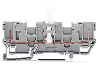 WAGO 2-PINS SCHEIDINGSBASISKLEM GRIJS 