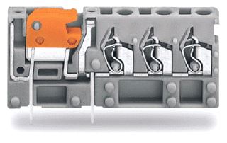 WAGO RIJGBARE 3-DRAADS PRINTKLEM MET SCHEIDINGSMES 2,5