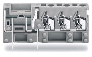 WAGO RIJGBARE 3-DRAADS PRINTKLEM MET ZEKERINGHOUDER 2,5