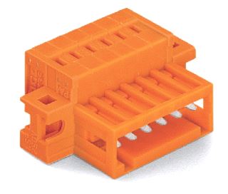 WAGO 1-DRAADS MALE STEKER CAGE CLAMP ORANJE