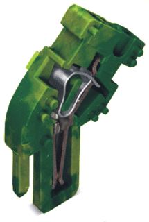 WAGO 1-D-FS-TUSSENMODULE HAAKS CAGE CLAMP GROEN-GEE