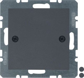 HAGER BERKER BLINDPLAAT ZONDER SPREIDKL. OPSCHROEFBAAR BERKER S.1/B.3/B.7 ANTRACIET