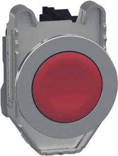 SCHNEIDER ELECTRIC HARMONY XB4 DRUKKNOP ROND VLAK ROOD 30.5MM METAAL 1NC MET FRONTRING CHROOM SCHROEFAANSLUITING