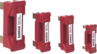 EATON RED SPOT-ACCESSORIES RED WARNING CARRIER WAARSCHUWINGSHOUDER LAGE SPANNING 100 A AC 690 V BS88/A4 1P BS 