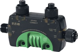 EATON SWD-DT T-CONNECTOR IN-/UITGANGSMODULE IP67 TWEE INGANGEN MET 24 V DC VOEDING TWEE I/O-BUSSEN M12 