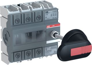 ABB LASTSCHEIDER HOOFDSCHAKELAAR 3-POLIG 160A 690V IP2X DRAAIGREEP ZWART SCHROEF 