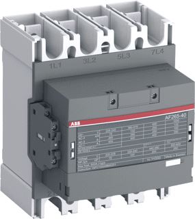 ABB MAGNEETSCHAKELAAR AF-SERIE 4P AC1-400A-690V-HULPCONTACT 2M-2V SPOELSPANNING-24-60VAC-50-60HZ-20-60VDC SPOELCODE 11