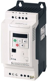 EATON FREQUENTIEREGELAAR DC1 VERMOGEN 2,2KW BIJ 3/3 FASE 400V 50/60HZ BEDRIJFSSTROOM 5,8/5,0A IP20 REMCHOPPER 