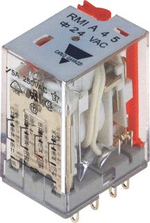 CARLO GAVAZZI SCHAKELRELAIS 5A 230V AC 4 WISSELCONTACTEN ONGEPOLARISEERD MONOSTABIEL LED IP40 