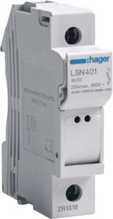 HAGER ZEKERINGHOUDER L32 1-POLIG 25 A 1 MODULE 