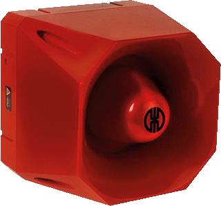 WERMA HEAVY DUTY 142 ELEKTRONISCHE GELUIDSGENERATOR BESCHERMINGSGRAAD (IP) IP66 42 TONEN GELUIDSSTERKTE 120DB BEHUIZING ROOD BEHUIZING KUNSTSTOF NOM. SPANNING 30V STROOMVERBRUIK 0.45A TYPE STROOM DC