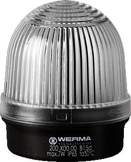 WERMA MINI 200 CONTINU LICHT NOM. SPANNING 230V LENSKAP KLEURLOOS BESCHERMINGSGRAAD (IP) IP65 TYPE STROOM AC/DC OPBOUW BESCHERMINGSGRAAD (NEMA) 12 LAMPTYPE GLOEILAMP LAMPHOUDER OVERIG VERMOGEN 1W